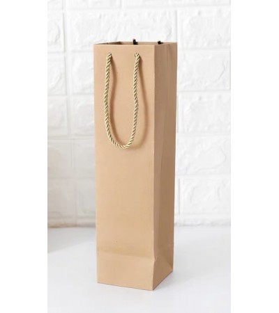 Plain Brown Kraft Single Bottle Wine Bag for 1 wine bottle (100201) Plain Brown Kraft Single Bottle Wine Bag for 1 wine bottle (100201)
