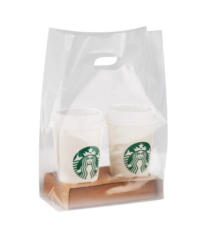 LDPE Die-cut Carrier Bag Clear 28*40+18cm (100pcs/pkt) LDPE Die-cut Carrier Bag Clear 28*40+18cm (100pcs/pkt)