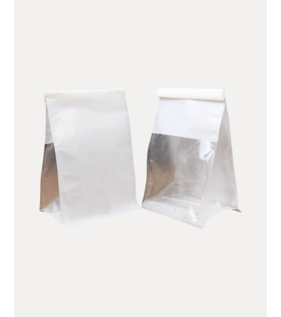 Bread Paper Bag With Wire Coil Seal 16*28.5+13cm (±100pcs/pkt)