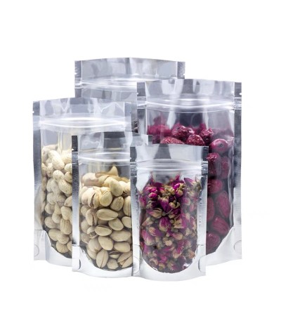 PET/PE 1 Side Clear Stand Up Pouch 9*14+3cm