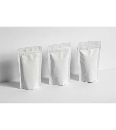 PET/PE White Matte  Stand Up Pouch 0.09mm*18*26+4cm